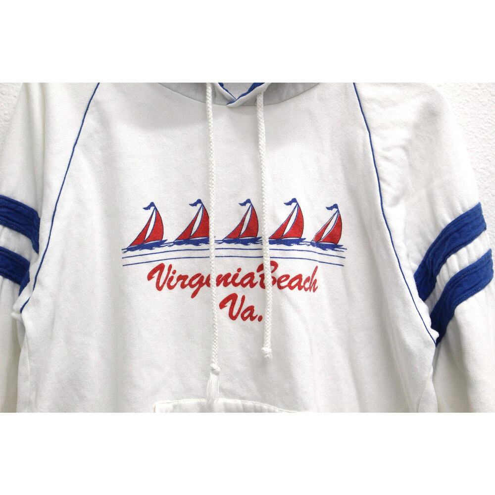 Vintage Virginia Beach Hooded Sweatshirt Large - Picture 2 of 7